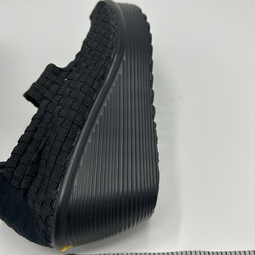 White Mt. Women's Black Woven Platform Shoes Size 7.5 - Picture 7 of 7